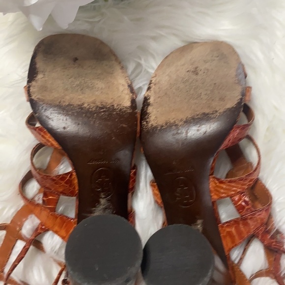Ash Orange Snakeskin Caged Sandals size 10 - Picture 3 of 9
